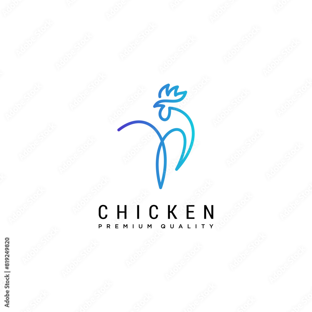 chicken rooster logo design template chicken rooster logo design template