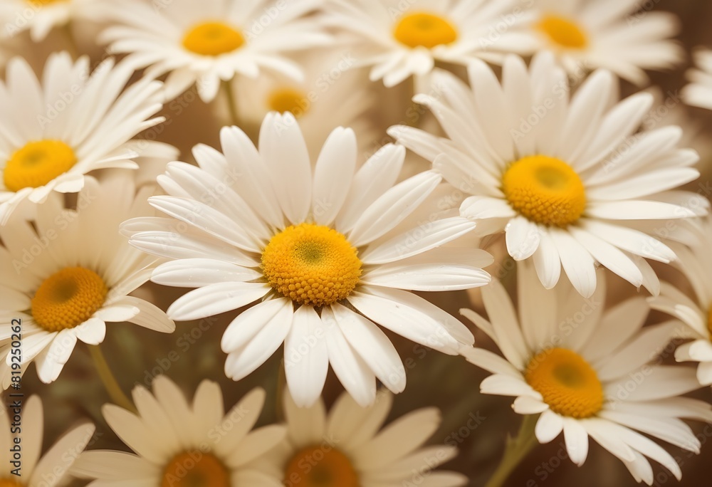 Obraz premium Daisies flower closeup Realistic Light understand sun light significantly summer season flower concept