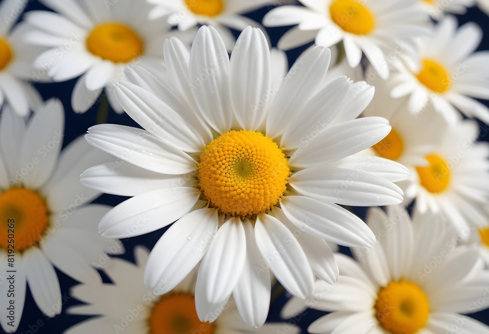 Fototapeta premium Daisies flower closeup Realistic Light understand sun light significantly summer season flower concept