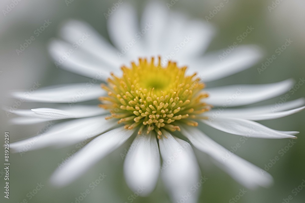 A close-up photo of a white Aster with blurred background, white flower background A close-up photo of a white Aster with blurred background, white flower background