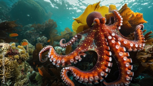 Octopus in nature, national geography, Wide life animals