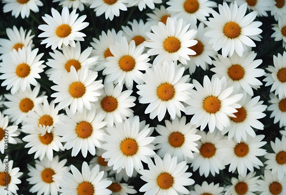 Fototapeta premium Daisies flower closeup Realistic Light understand sun light significantly summer season flower concept