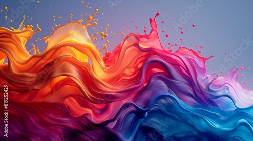 Wallpapers that show a mix of rainbow colors in the form of brushstrokes or paint splashes. It gives off a feeling of art