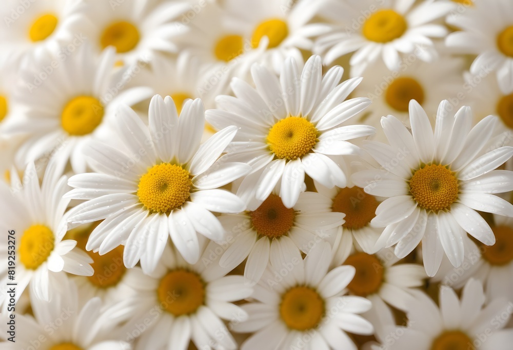 Fototapeta premium Daisies flower closeup Realistic Light understand sun light significantly summer season flower concept
