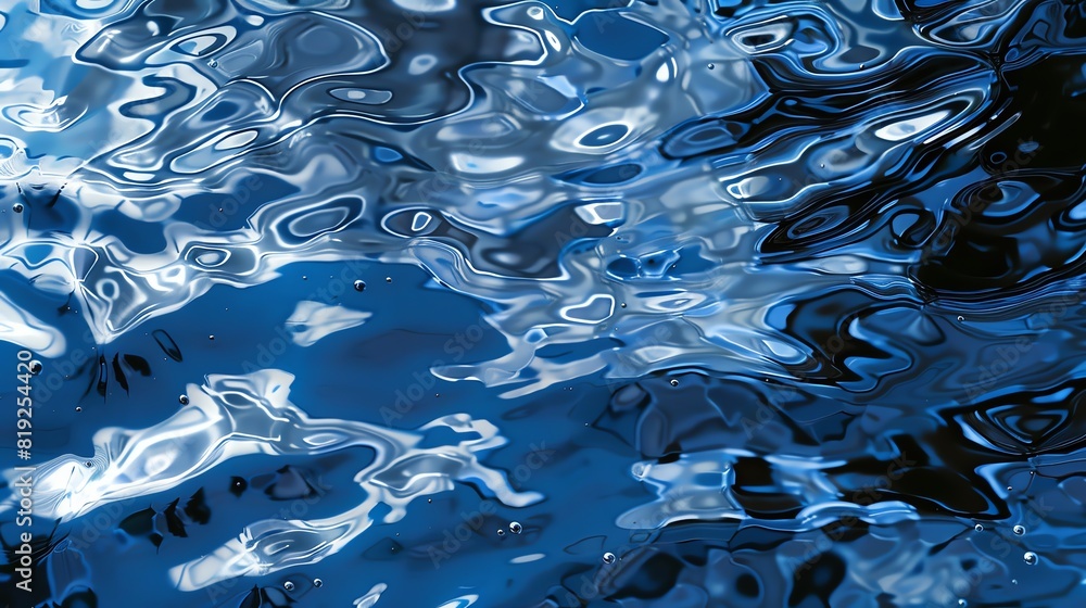 Rippling water surface with light reflections, Digital Art, Blue tones, High Resolution, creating a calming and peaceful texture Rippling water surface with light reflections, Digital Art, Blue tones, High Resolution, creating a calming and peaceful texture