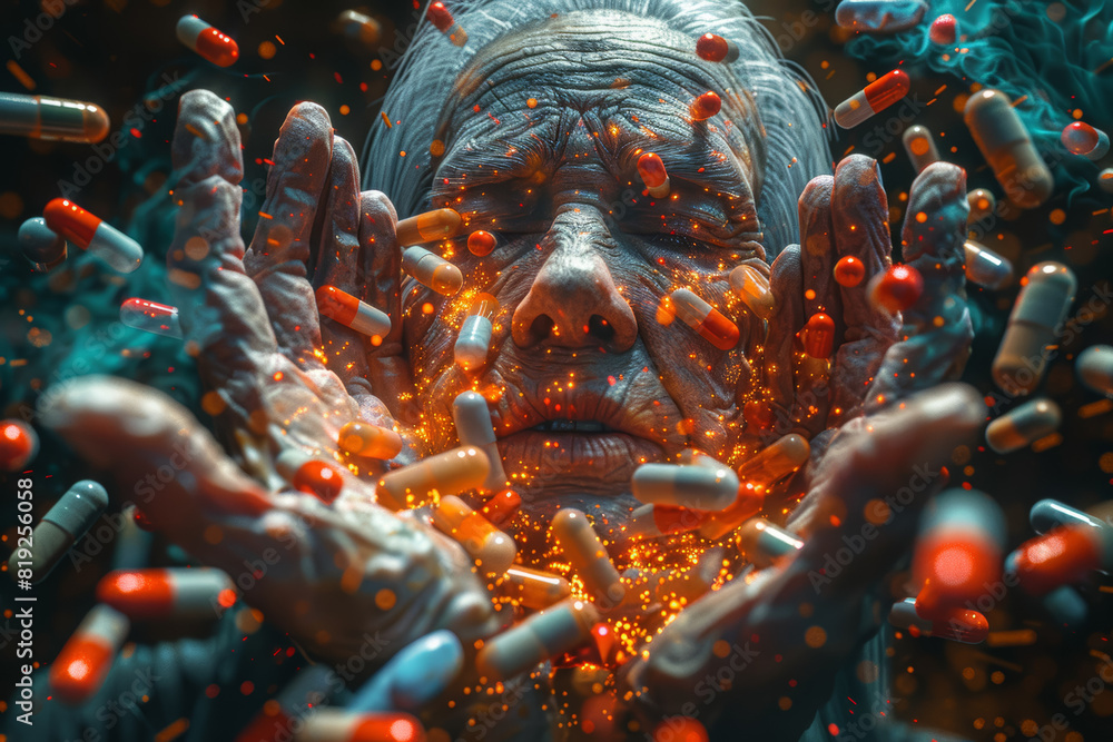 An individual with epilepsy managing seizures with antiepileptic medication and lifestyle modifications. Concept of seizure disorder and epilepsy management. Generative Ai. An individual with epilepsy managing seizures with antiepileptic medication and lifestyle modifications. Concept of seizure disorder and epilepsy management. Generative Ai.