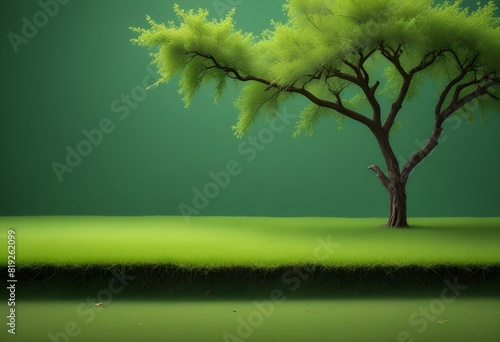 green tree on the grass