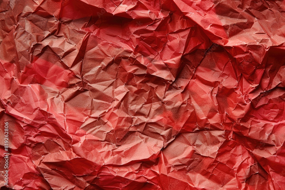 Christmas Paper. Bright Red Wrapping Paper with Textured Grunge Design