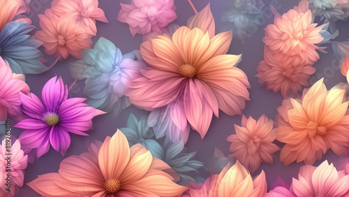 Abstract fantasy wallpaper with botanical flower special background design © Akash Ai7
