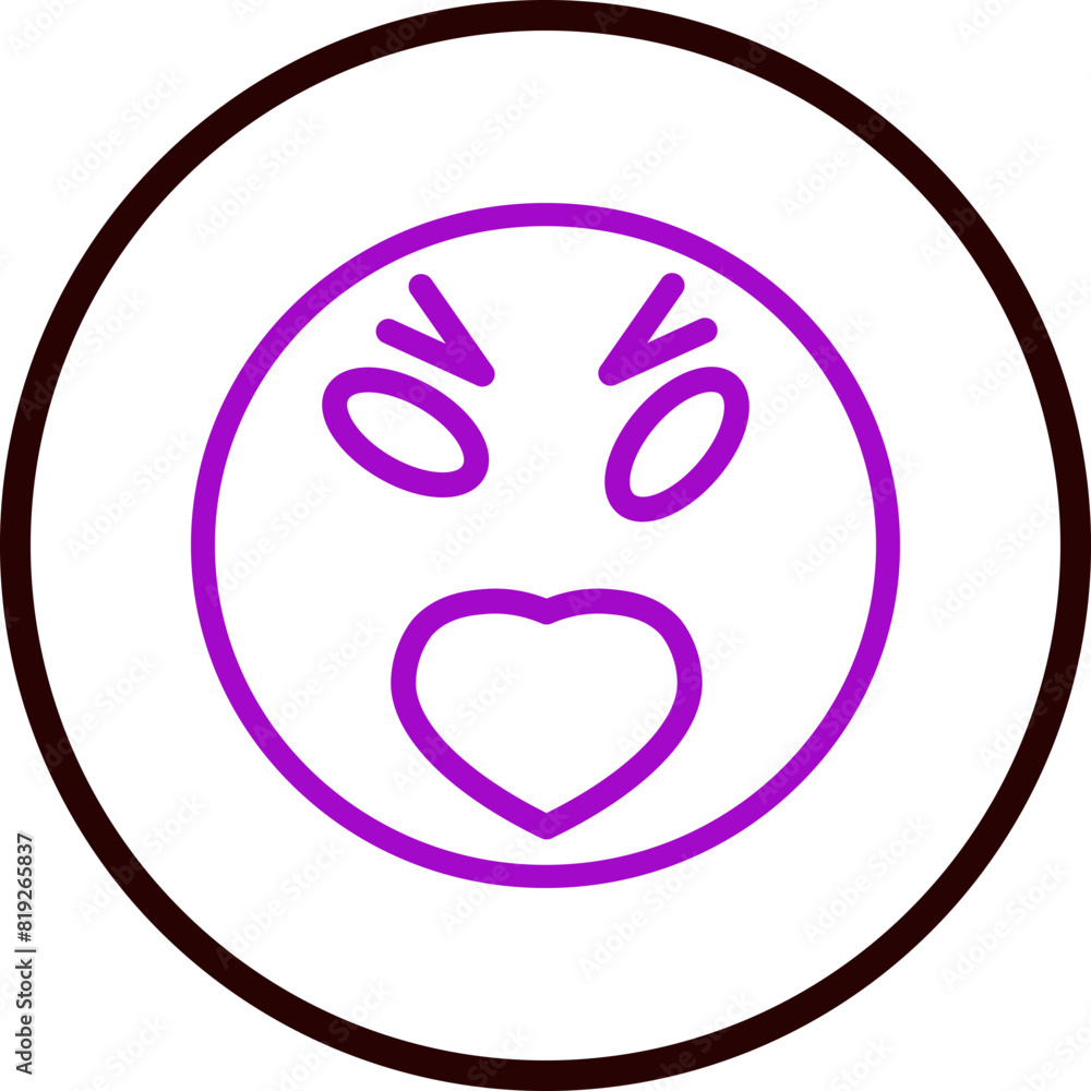 emoji angry love Flat Icon Design emoji angry love Flat Icon Design