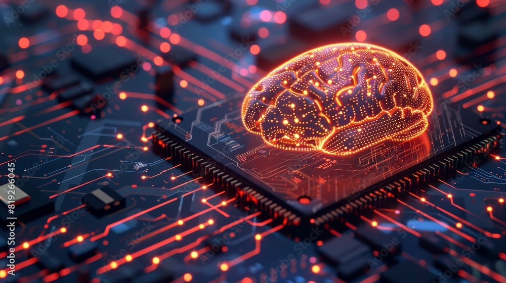 Artificial intelligence electronic chip on motherboard for 3d hardware processing Artificial intelligence electronic chip on motherboard for 3d hardware processing