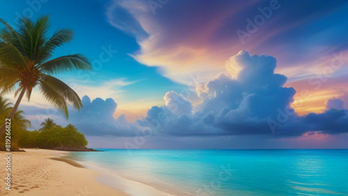 Tropical beach vector illustration © theeve
