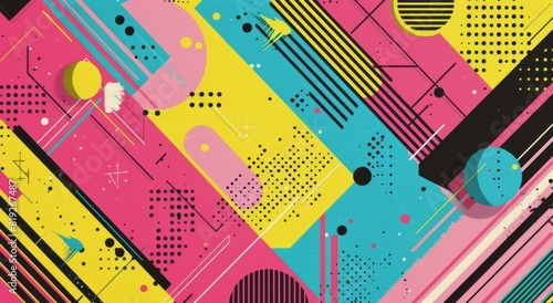 Colorful Abstract Background With Dots and Circles