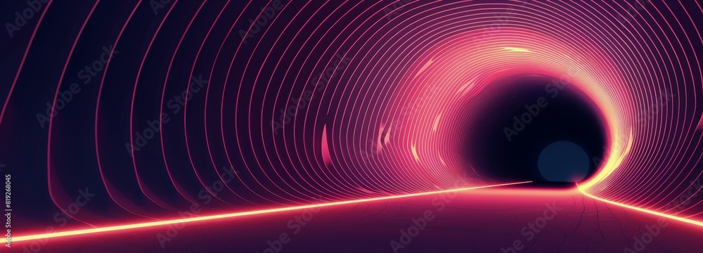 Illuminated Purple Light Tunnel Illuminated Purple Light Tunnel