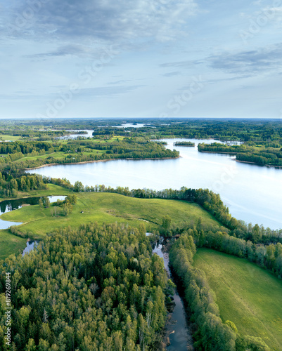Landscape Latvia, in the countryside of Latgale. By Lake Ārdavs (Ārdava). © mode