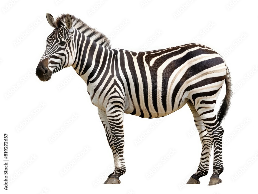 Fototapeta premium Zebra isolated on white background