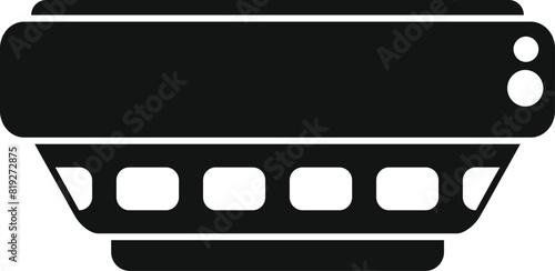 Vector illustration of a classic electronic device silhouette on a white background