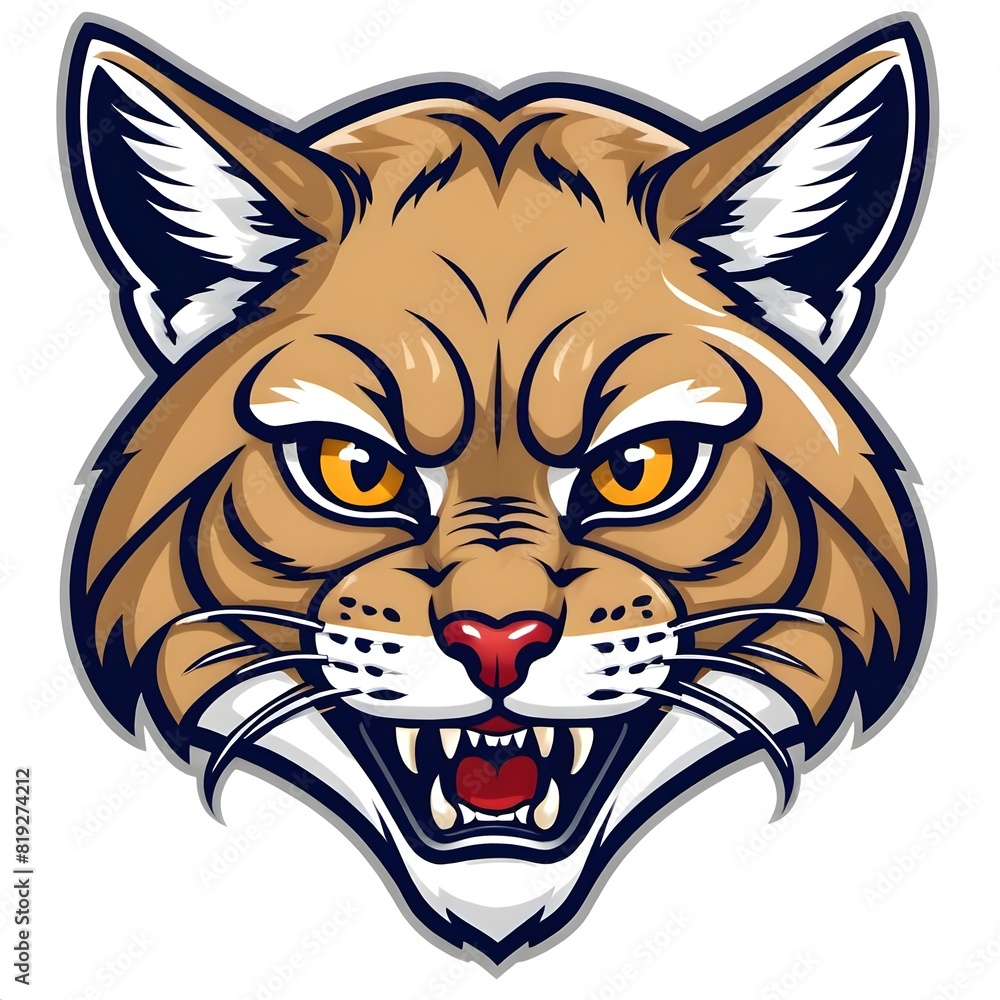 Fototapeta premium tiger head vector in cartoonic style