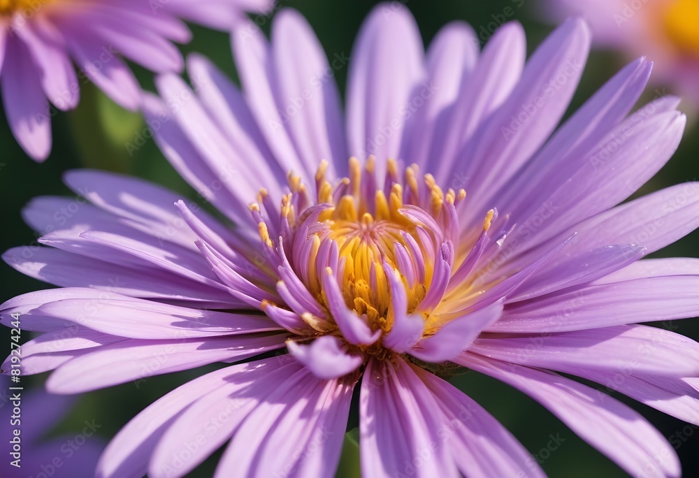 Obraz premium Aster flower closeup Realistic Light understand sun light significantly summer season flower concept