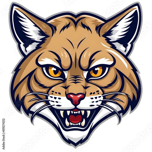 tiger head vector in cartoonic style photo