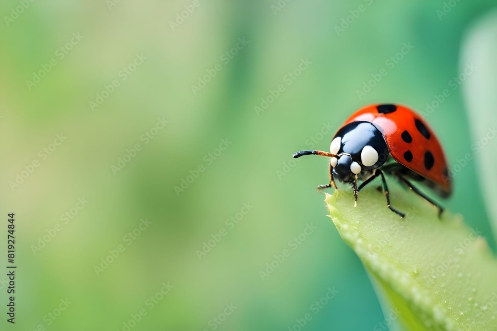 Macro shot, Close up Lady bug resting on a leaf, Lady Bug on Leaf Macro shot, Close up Lady bug resting on a leaf, Lady Bug on Leaf