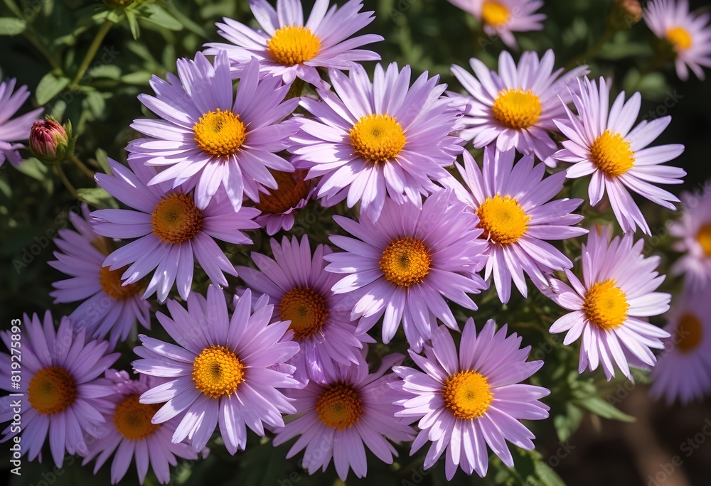 Obraz premium Aster flower closeup Realistic Light understand sun light significantly summer season flower concept