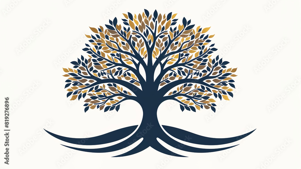 Naklejka premium a colorful illustration of a tree, depicting family as a strong bond