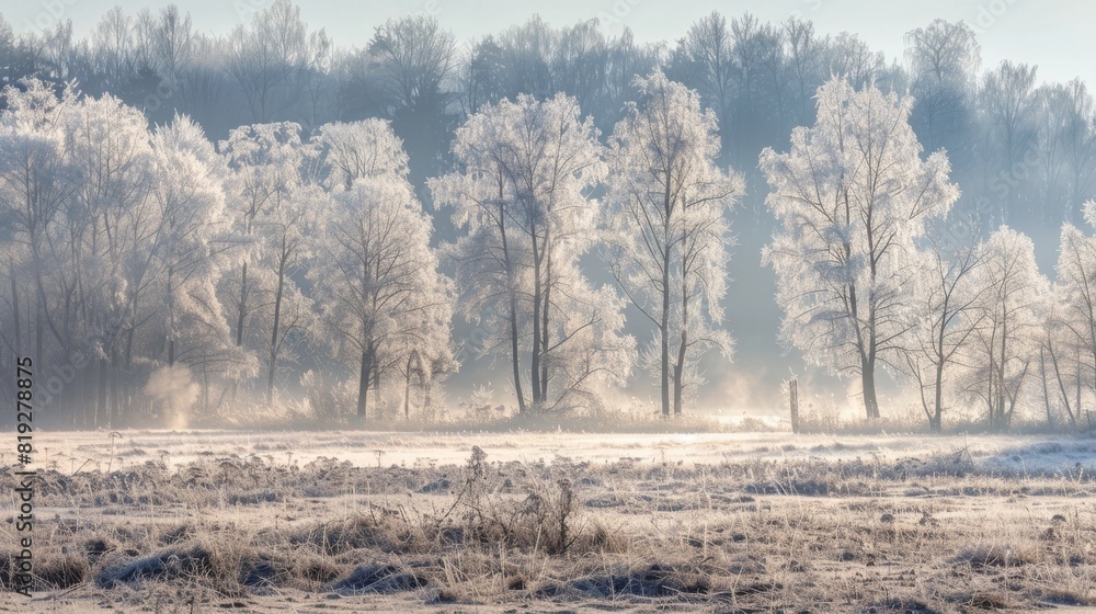 winter morning landscape - the trees in frost winter morning landscape - the trees in frost