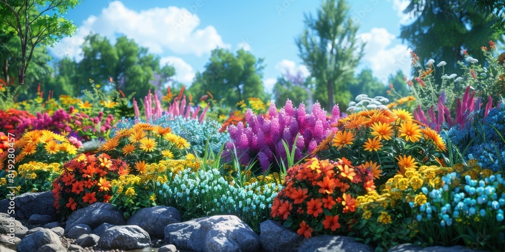 Vibrant Floral Symphony in Kitan Garden Vibrant Floral Symphony in Kitan Garden