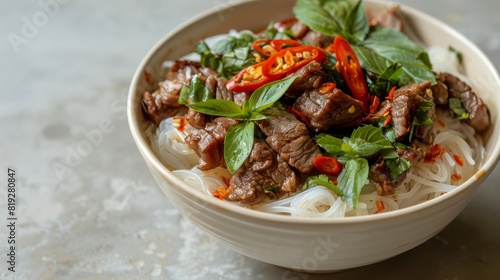 Footage showcasing the traditional Vietnamese beef noodle soup