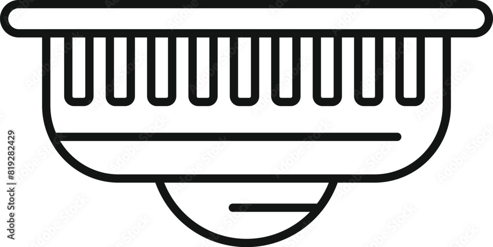 Minimalistic outline drawing of a wallmounted security cctv camera Minimalistic outline drawing of a wallmounted security cctv camera