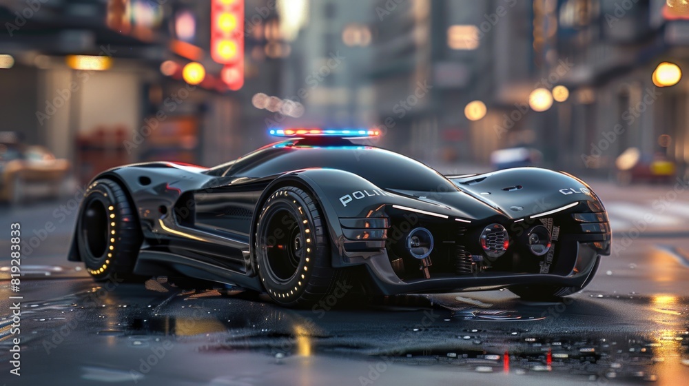 Police car of a beautiful Transportation with futuristic design Police car of a beautiful Transportation with futuristic design