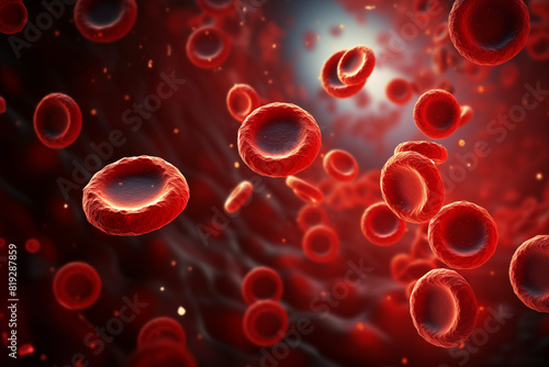 Blood Cells floating