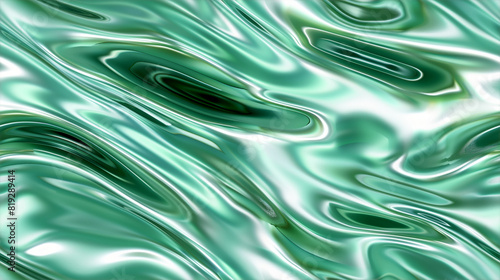 Fluidité Argentée : Méandres dans l'Eau Verte HD mosaïque