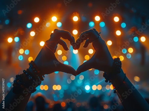 People Forming Heart Shape With Hands at Concert