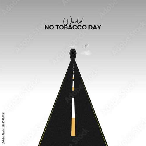 World No Tobacco Day. Cigarette banned no smoking creative design. 3D Illustration