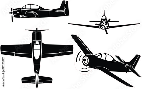Vintage war bird vector design