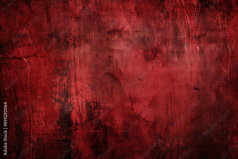 Dark red canvas grungy background or texture - Generative ai