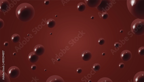 Realistic Floating Chocolate Balls Abstract 3d Background in Illustrator 