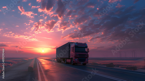 Beautiful truck on the road © pro click
