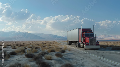 Beautiful truck on the road