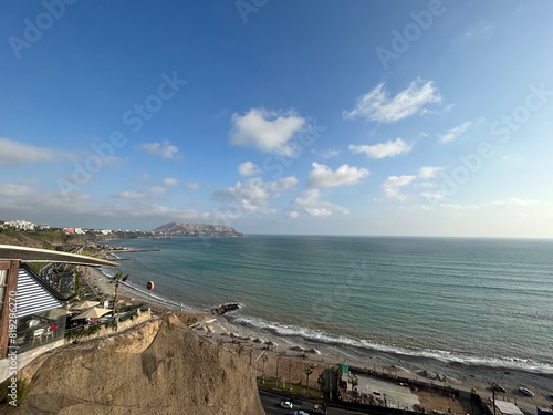 Wallpaper Mural Pier by the cliff in Miraflores, Lima, Peru Torontodigital.ca