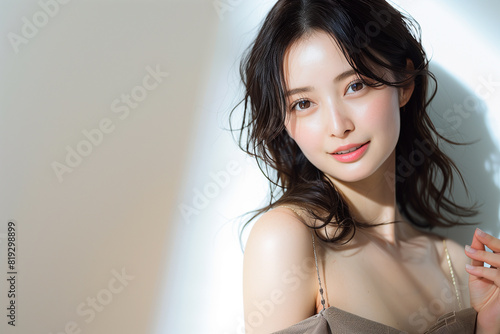 サマーファッションの女性