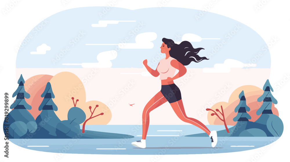 Vector illustration of healthy and sporty lifestyle