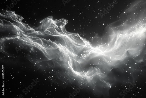The intricate web of interstellar dust clouds, veiling the secrets of distant star systems from prying eyes. Concept of cosmic veils. Generative Ai. photo