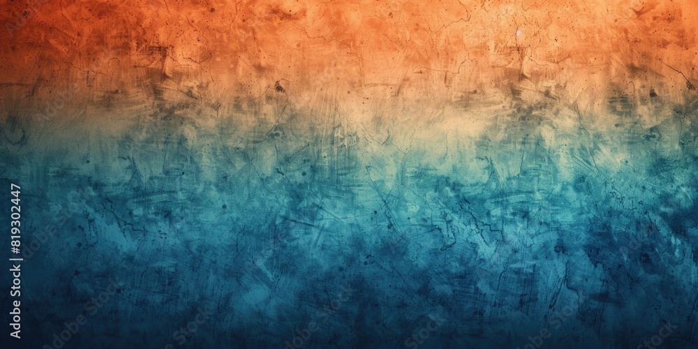  Retro Blue-Orange Gradient Grungy Background.