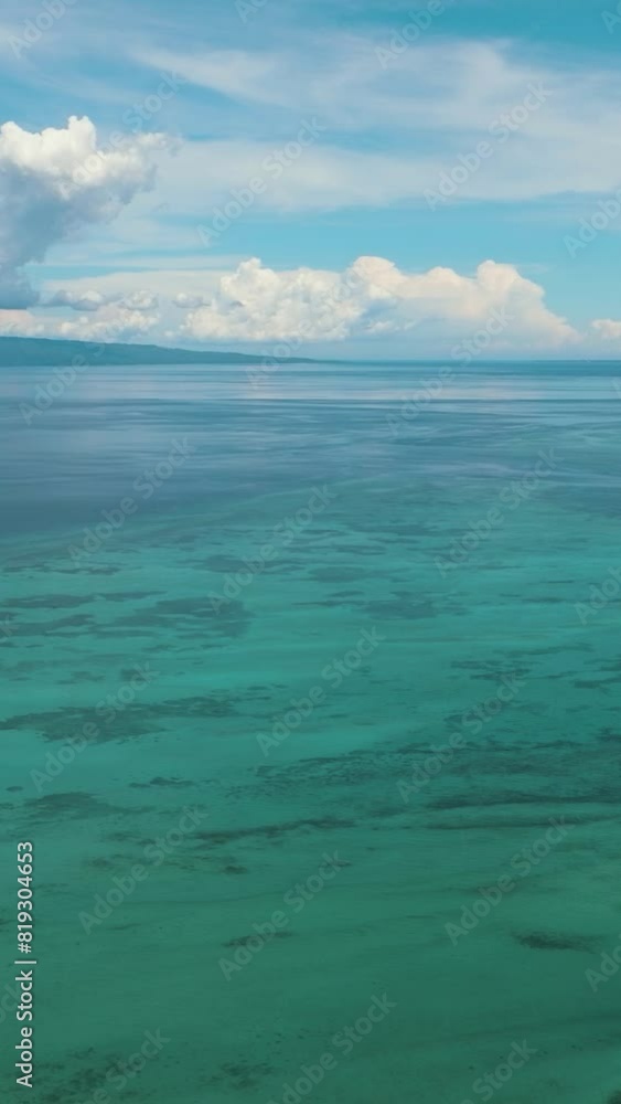Sandbar in the blue sea. Seascape with Manjuyod sandbar. Negros, Philippines. Sandbar in the blue sea. Seascape with Manjuyod sandbar. Negros, Philippines.