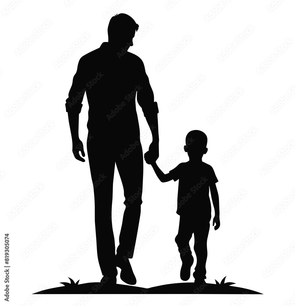 HAPPY Father's Day, black silhouette design