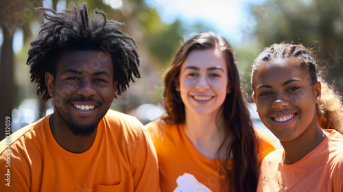 Young people volunteer and garden, planting trees and plants., preparing and distributing food, building and arranging parks, and picking up litter.