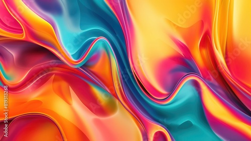 geometric fluid shapes colorful wavy futuristic Abstract background design